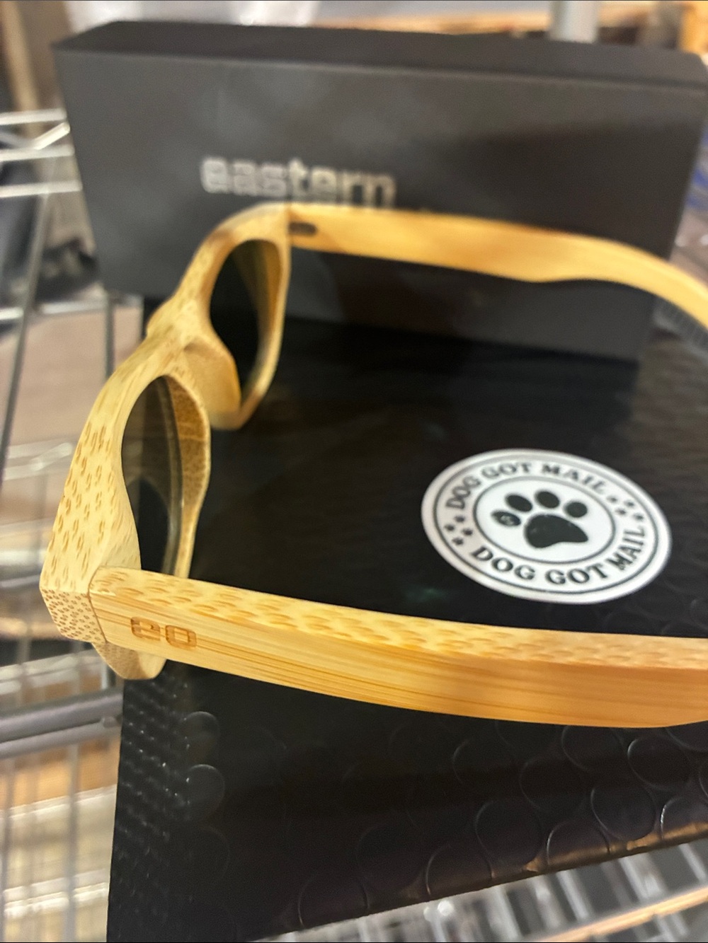 Eastern Outer Bamboo Sunglasses with Green Lenses - Picture 7 of 8
